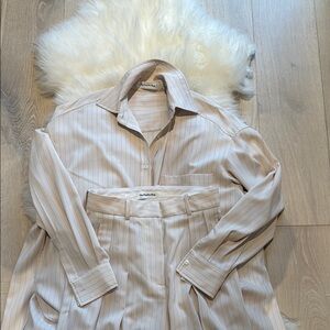 The Frankie Shop Beige Striped Set